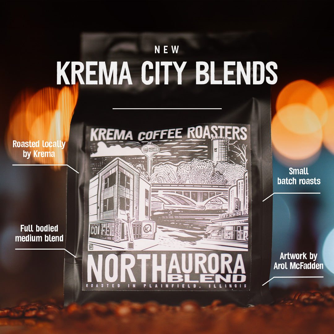 Krema City Blend North Aurora coffee bag