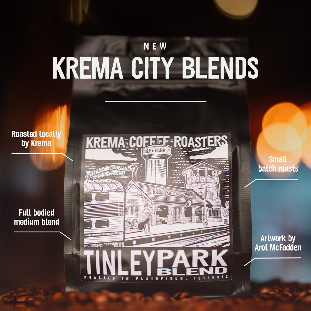 Krema City Blend Tinley Park coffee bag